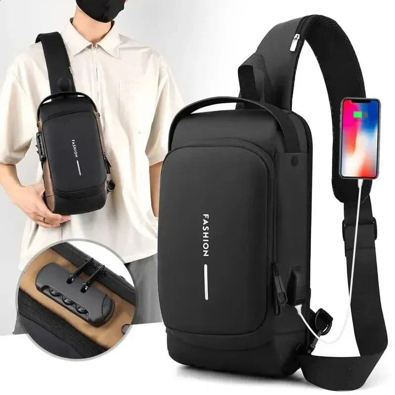 *Rs. 1848*/each - New Imported Multipurpose Water Proof Cross Body with Anti Theft Close and USB Charging Port (Premium Quality)
