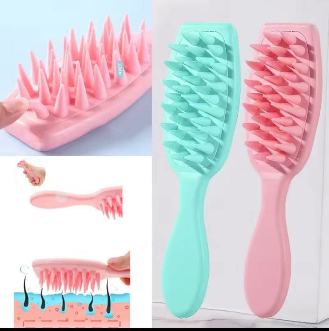 Silicone Shampoo Brush Scalp Massager 