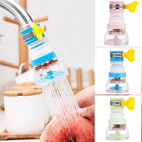 Clip Fan Faucet Plastic Faucet Tap Water Health Filter with Clip (Standard Size, Multicolour) thumbnail 2