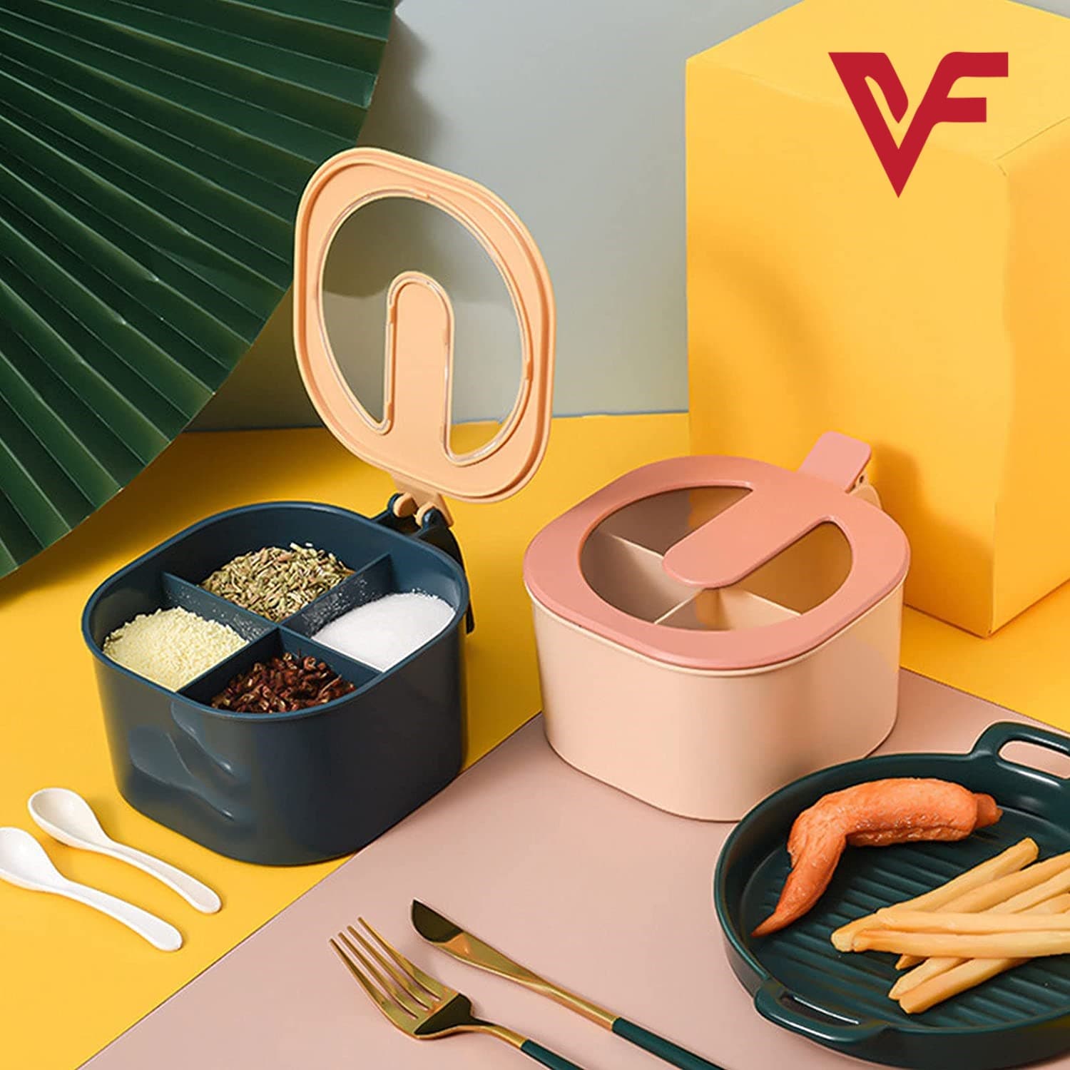 Four Portion Spice Box  Made in Pakistan thumbnail 4