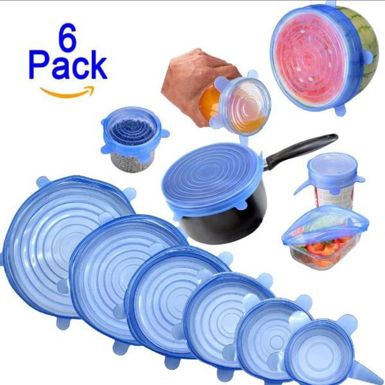 *6 Piece Silicone Lids ( Discount on Quantity)