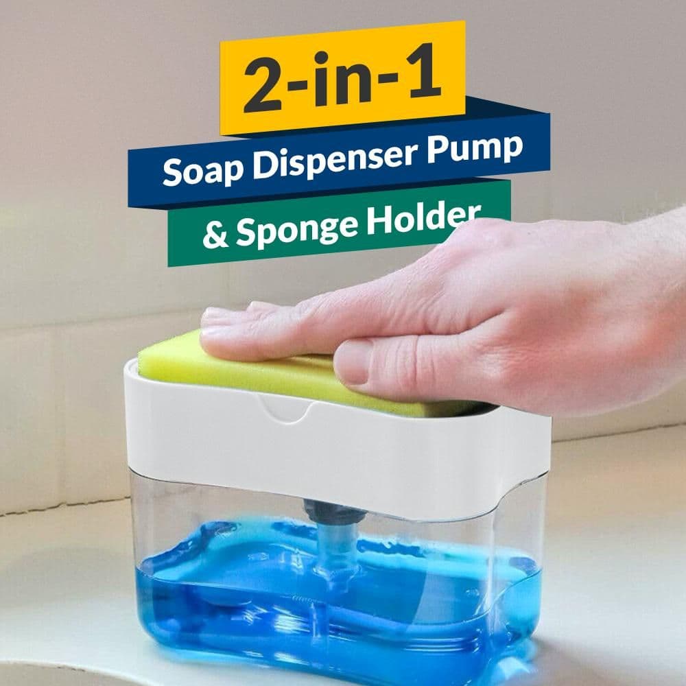 2 in 1 Soap Pump Dispenser For Kitchen Tool  thumbnail 3