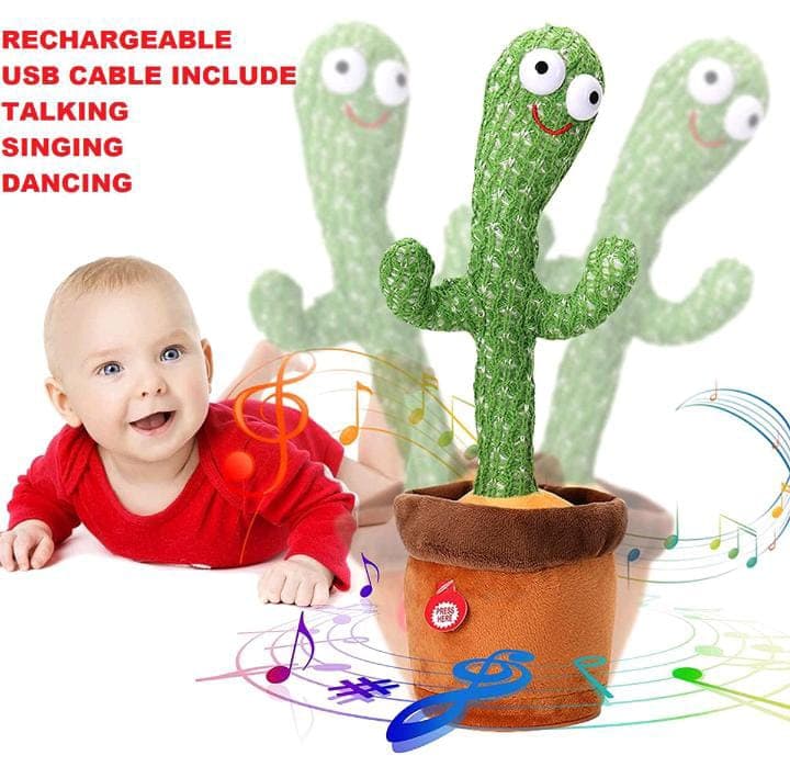 Restock* - 🌵 Rechargeable Cactus Talking / Voice Recording Toy with Clothes/Accessories thumbnail 3