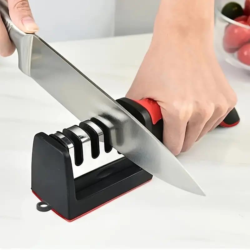 Professional  Knife Sharpener - Tungsten Steel, Diamond & Ceramic Sharpening Stones for Kitchen Knives  thumbnail 2